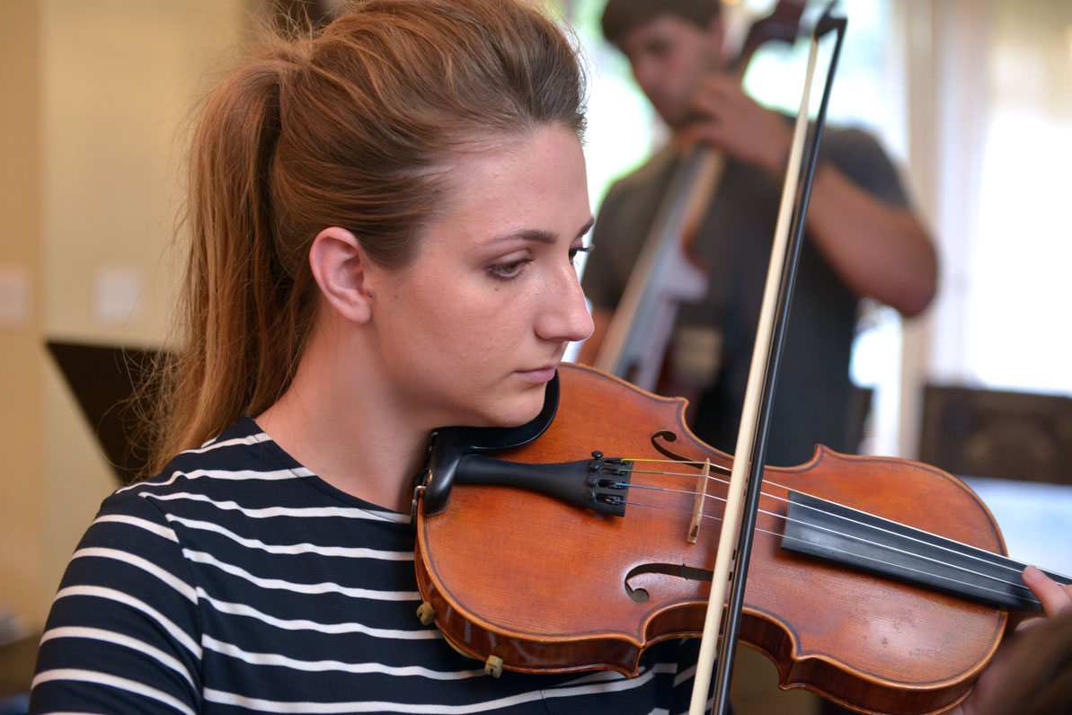 Katie Dubchak plays violin.