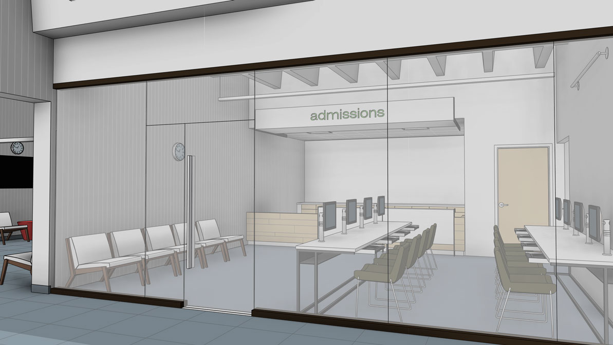 Admissions Office, architect's rendering  