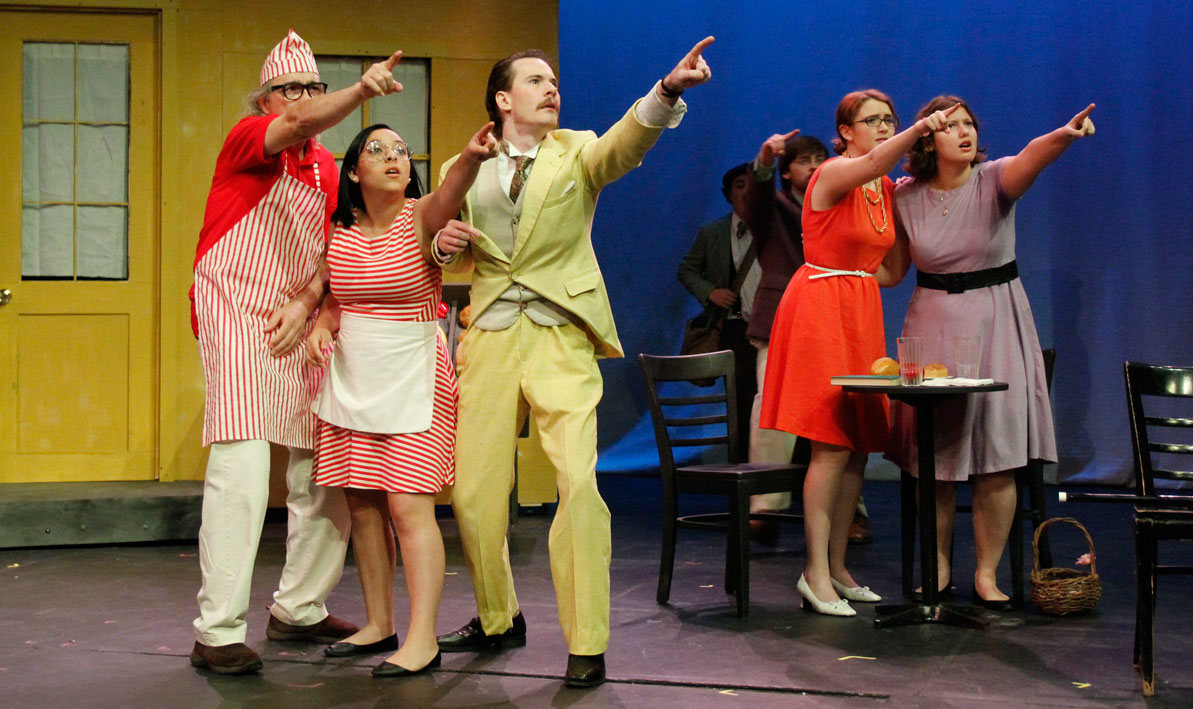 A scene from the HCC Theater Dept. production of "Rhinoceros"