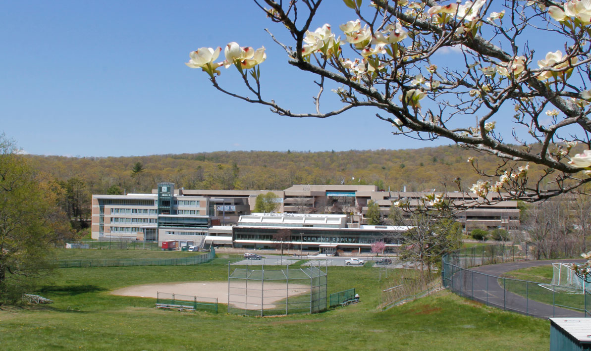 Spring photo of HCC campus