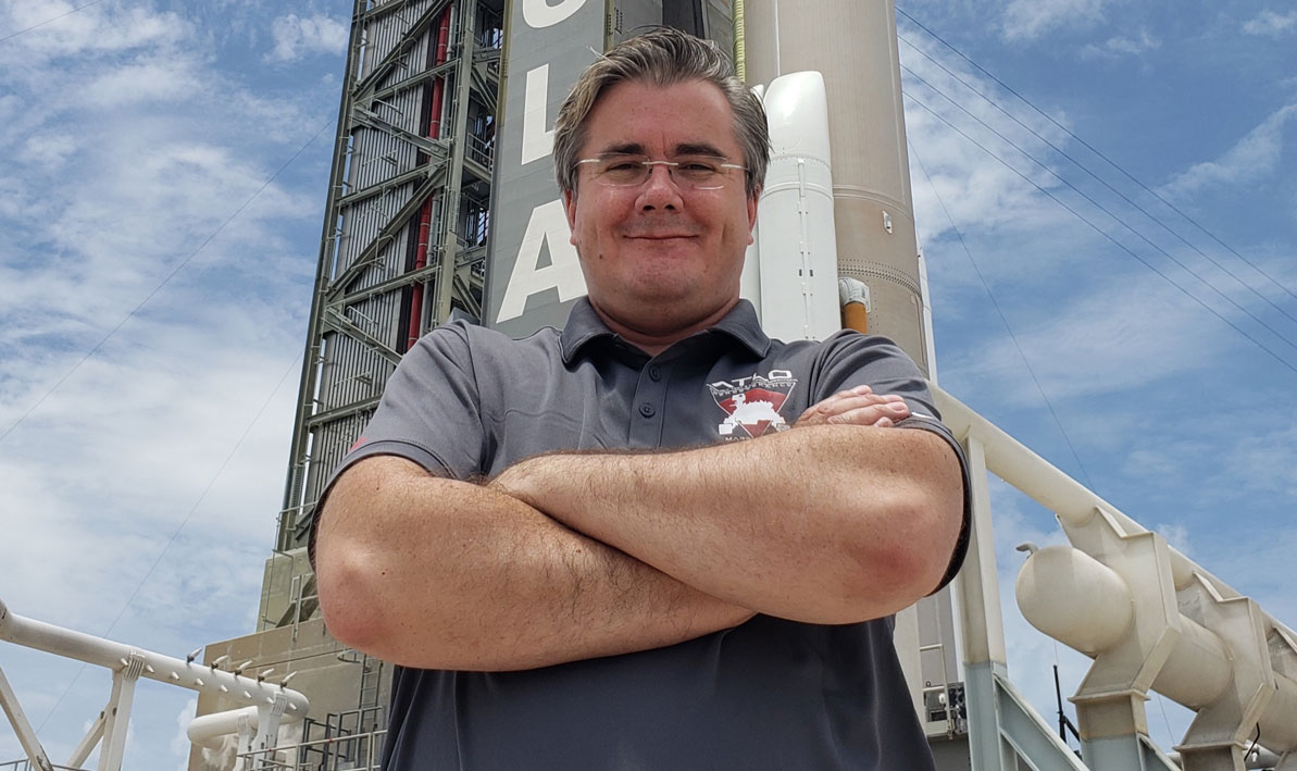 Dave Gruel, on the launchpad