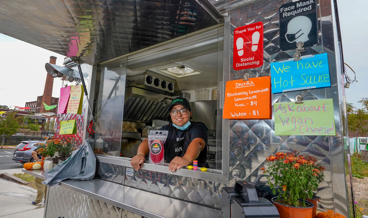 HCC culinary arts alum Nicole Ortiz got her start in the food industry with a mobile trailer, which provides a lower cost of entry than opening a brick and mortar establlishment.e