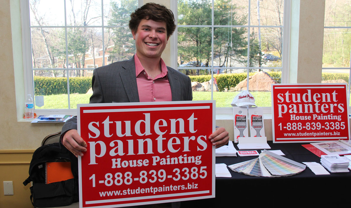 HCC student Jacob Remillard won a $500 award from the Grinspoon Entrepreneurship Initiative for his start-up business, Student Painters. 