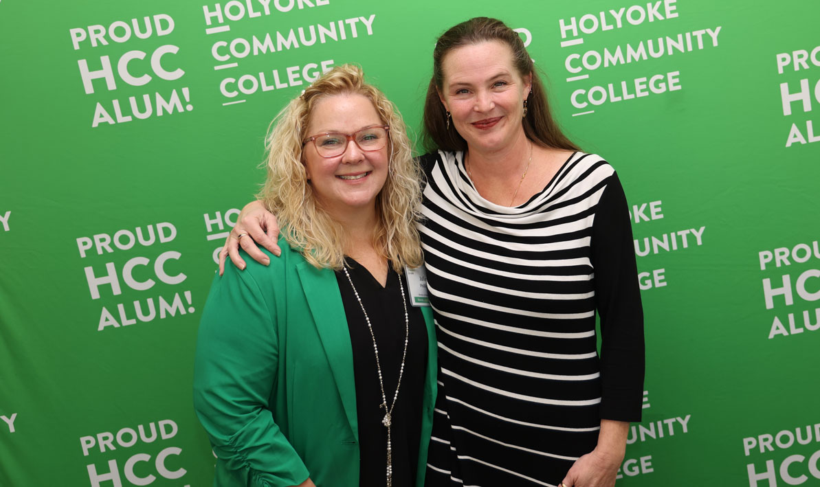 Julie Phillips, HCC director of Development, with alum Sarah Gaer '98