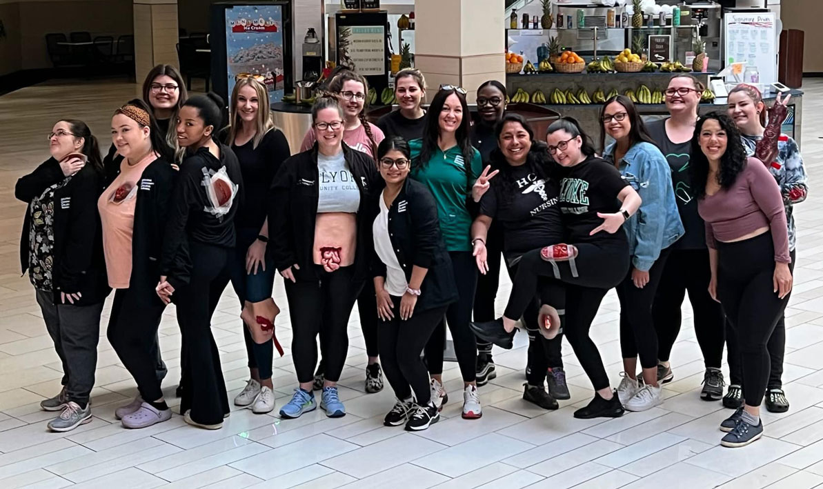 HCC student-nurses took part in an active shooter drill at the Holyoke Mall.