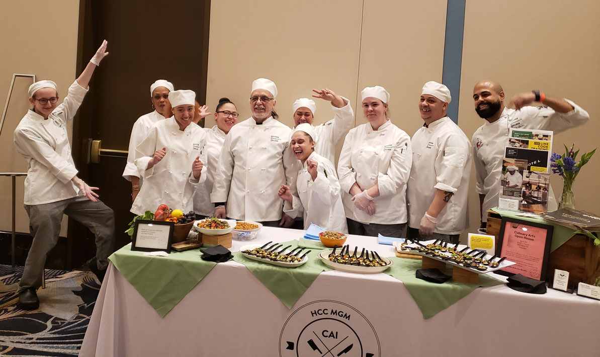 Line-cook students at MGM Springfield