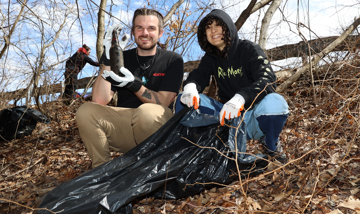 HCC STEM Scholar Henry Zucco and friend Ceren Citak  from Mount Holyoke College