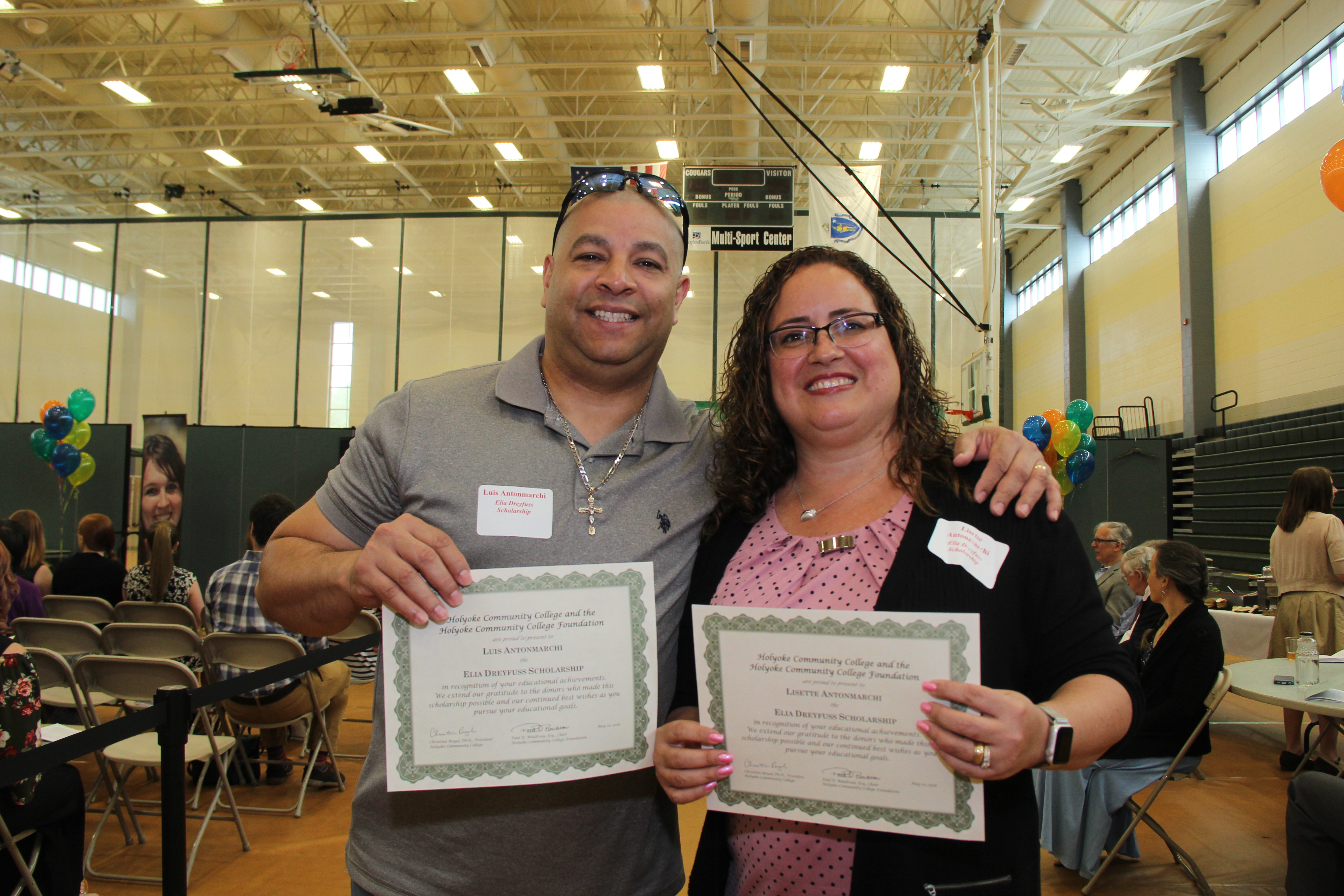 Luis and Lisette Antonmarchi in May 2018 during their first semester at HCC