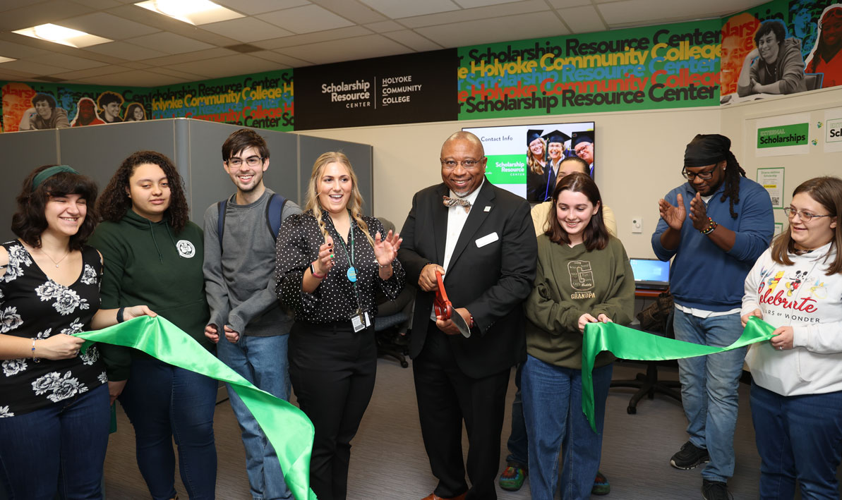 Ribbon-cutting ceremony opening Scholarship Resource Center