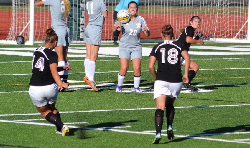 Nat Galindo takes free kick 