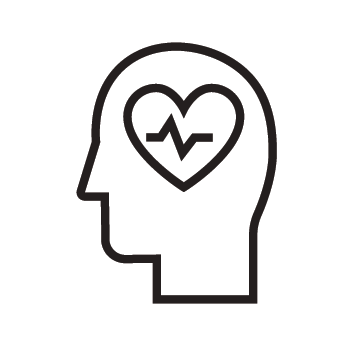 Graphic of head with heart inside