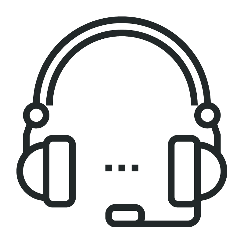 graphic of headphones with microphone
