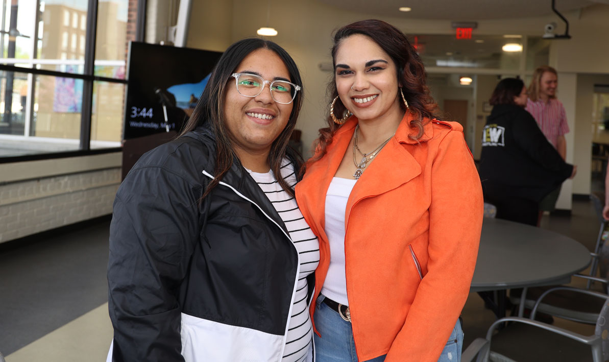 Sisters Alezza and Oceana Maldonado of Holyoke have just completed HCC's first free human services certificate program. 