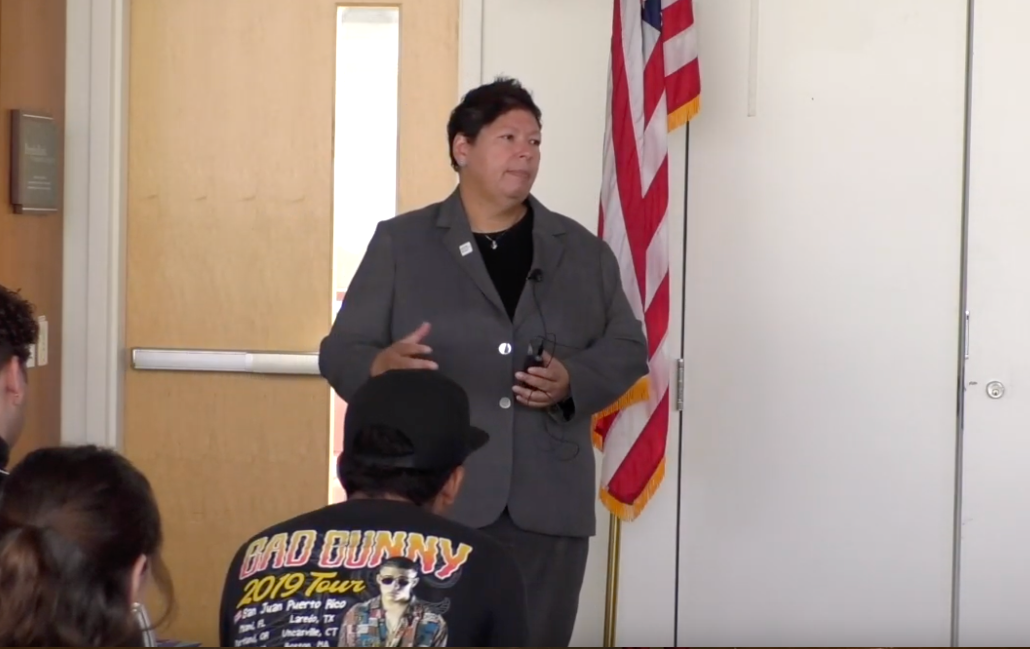 A screenshot of President Royal giving her growth mindest presentation
